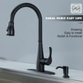 thumbnail image 5 of GAGALIFE Built in Sink Soap Dispenser or Lotion Dispenser for Kitchen Sink with 13 Ounce PET Large Soap Bottle Matte Black, 5 of 7