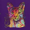 thumbnail image 5 of Wild Bobby Dean Russo Colorful Cat Abyssinian Cat Lover Unisex Crewneck Graphic Sweatshirt, Purple, XX-Large, 5 of 5