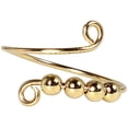 thumbnail image 2 of Spinner Fidget Ring, Single Coil Spiral, Beads Rotate Freely, Fidget Rings for Anxiety, Golden Fidget Spinner, 2 of 6