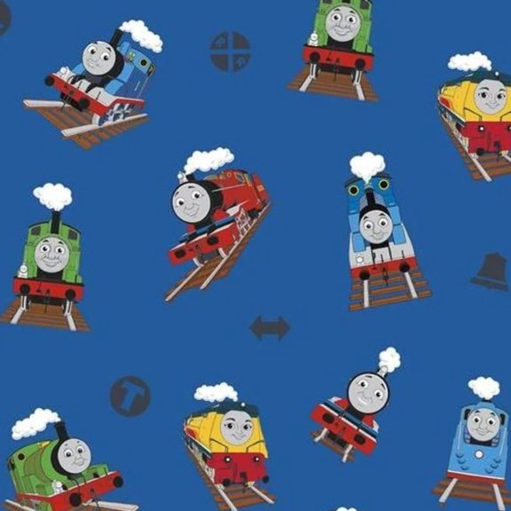 Handmade Sheets or Pillow Cover Thomas the Train Blue