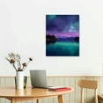thumbnail image 3 of Nawypu Northern Lights Wall Art Aurora Borealis Picture Alaskan Native Poster Framed Scenery Canvas Wall Decor Framed Ready to Hang, 3 of 5