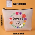 thumbnail image 6 of Sweet 17 Gifts for Girls 17th Birthday Makeup Bag Sweet Seventeen Gifts 17 Year Old Girls Gifts Cosmetic Bag Be Confident In Whatever Direction You Choose To Go, 6 of 7