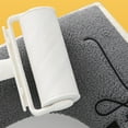 thumbnail image 4 of Biplut Embroidery Letter Zipper Closure Easy Installation Waterproof Back Toilet Seat Pad Winter Warm Flannel Toilet Seat Cover with Handle Bathroom Accessories (Grey), 4 of 13