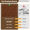 thumbnail image 5 of Frostbloom Queen Bed Frame with Boucle Adjustable Headboard, Cloud Style Upholstered Platform Bed, Brown, 5 of 10