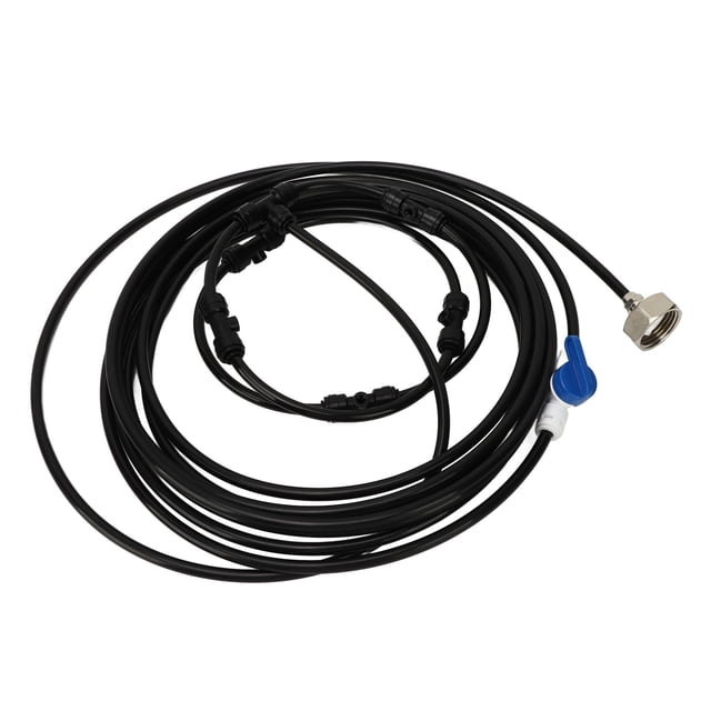 Kit de Nebulización de Ventilador para Patio Al Aire Libre Jardín Invernadero Brisa Adaptador de 3/4 Manguera de 197 Pies 6 Boquillas ANGGREK Otros