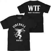 Logo WTF Front & Back Print T-Shirt, Black - 2XL