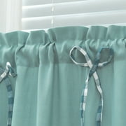 HDWUEN Rustic Curtains Floral Tier Curtains Farmhouse Cafe Small Window Curtains Half Window Curtains for Living Room Bathroom