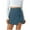 Blue, variant on Women Summer Business Corduroy Skorts Casual Elastic Waist Asymmetrical Hem Dressy Skirt Work Office Comfy Mini Skirts Shorts