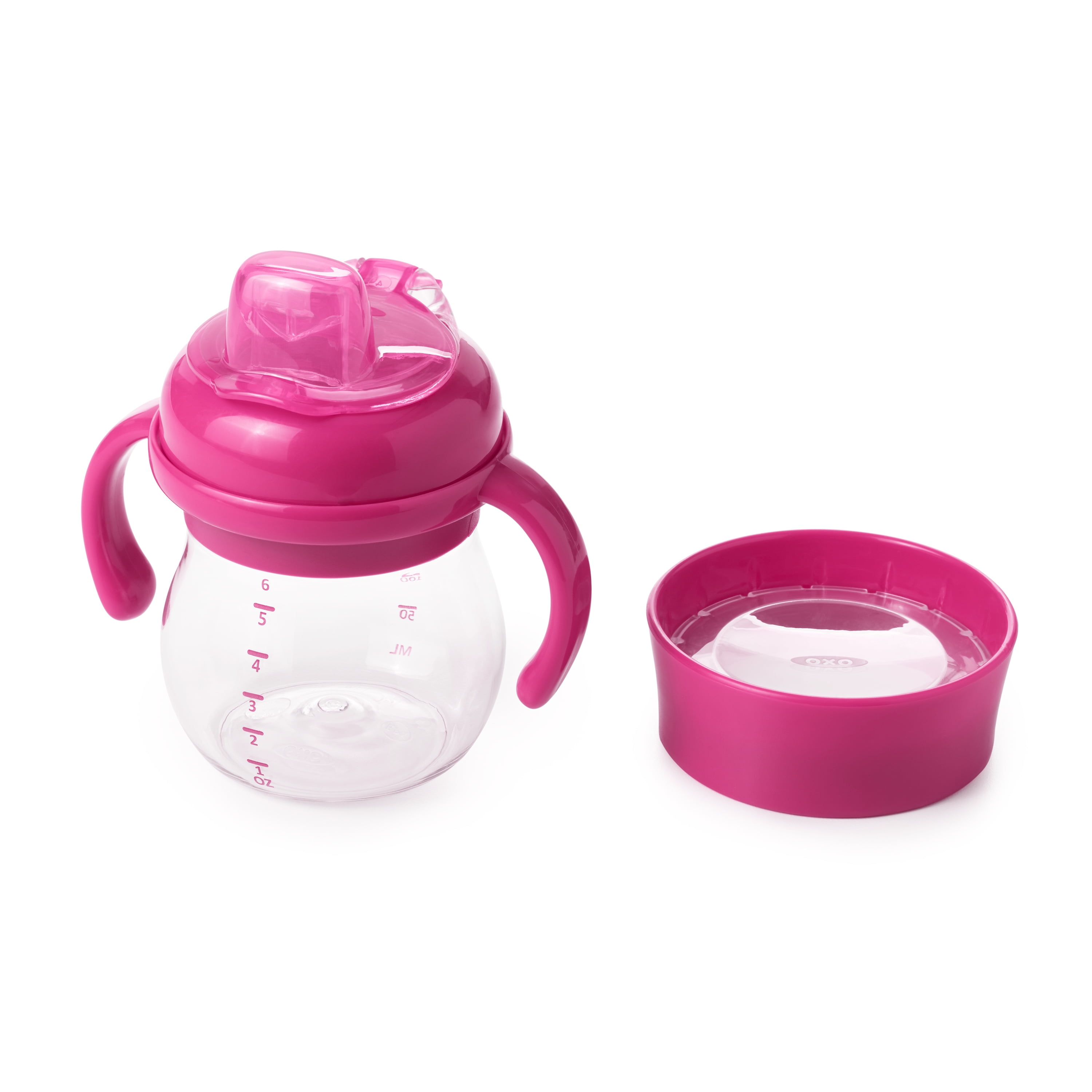 6 Ounce Pink OXO Tot Transitions Soft Spout Sippy Cup Set 6 Ounce Pink OXO Tot Transitions Soft Spout Sippy Cup Set