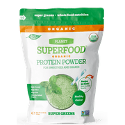 100% Certified Organic Hemp Protein Powder 300 g- Plant Based Superfood Drink with Spirulina, Wheatgrass, Alfalfa grass - Vegan Omega 3 Iron Magnesium