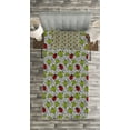 thumbnail image 3 of Ambesonne Ladybugs Quilted Bedspread Set 2 Pcs, Ecological Inspiration, Twin Size, Green Black Red, 3 of 3