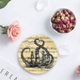 thumbnail image 4 of RYLABLUE Octopus and Pirate Ship Retro Sheet Music Set of 8 Round Coaster for Drinks, Absorbent Ceramic Stone Coasters Cup Mat with Cork Base for Home Kitchen Room Coffee Table Bar Decor, 4 of 5