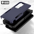 thumbnail image 5 of for Samsung Galaxy S23 Plus Heavy Duty Case,Stylish 2 in 1 Military Grade Armor PC+TPU Silicone Hybrid Rugged Shockproof Glossy Grip Edge Protective Anti-Scratch Back Phone Cover,Darkblue, 5 of 5