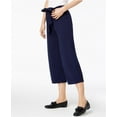 thumbnail image 2 of Maison Jules Women's Pull-On Tie-Waist Cropped Pant Blue Notte Size Small, 2 of 2