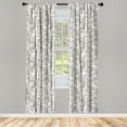 thumbnail image 2 of Ambesonne Geometric Curtains, Splashes Like Lines Art, Pair of 28"x95", Charcoal Grey Ivory, 2 of 4