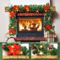 thumbnail image 4 of Guirnalda navideña, coronas decorativas navideñas de 270 cm con luces LED, guirnalda de árboles artificiales, decoraciones navideñas para interiores y exteriores, jardines (rojo), 4 of 5