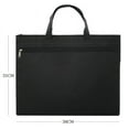 thumbnail image 2 of SHAR Black 1 Piece Office Document Bag, Men Briefcase Portable Binder A4 File Zipper Bag, 2 of 5