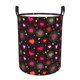 thumbnail image 1 of Balery Geometric Hearts Cesta de ropa redonda con asas, impermeable, independiente, para ropa, juguetes, dormitorio y familia-Small, 1 of 6