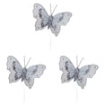 thumbnail image 2 of 15-Pack Silver Butterfly Christmas Ornaments, Glitter PVC Hanging Decor with Rhinestones for Tree Wreath and Holiday Craft, 15PCS (Silver), 2 of 5