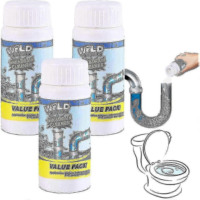 Wild Tornado Strengthfully Sink And Drain Cleaner, Powerful Sink And Drain Cleaner Pipe Cleaner, Quick Foaming Drain Cle Tw