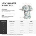 thumbnail image 4 of Vsdgher Rose Flowers Women Shirts V Neck Short Sleeve Tops T-Shirt Basic Tees, S to 3XL3X-Large, 4 of 5