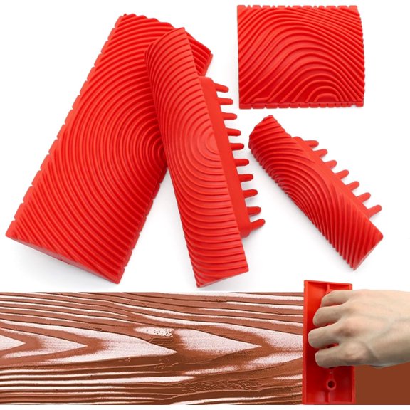 Picture of deevoka 6Pcs Wood Graining Tool Set Texture Textured Art Tool for ...