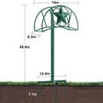 thumbnail image 4 of Amagabeli Garden Hose Holder Hanger Stand Free standing Holds 125ft Water Hose Detachable Rustproof Organizer Storage Metal Heavy Duty Decorative Star with Ground Stakes for Outside Lawn Yard Green, 4 of 8