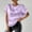 Womens Tops Plus Size Spring-Purple, variant on Homenesgenics Womens Tops Plus Size Spring Casual Fashion Solid Color Short Sleeve Round Neck Satin Top /Shirt Green M