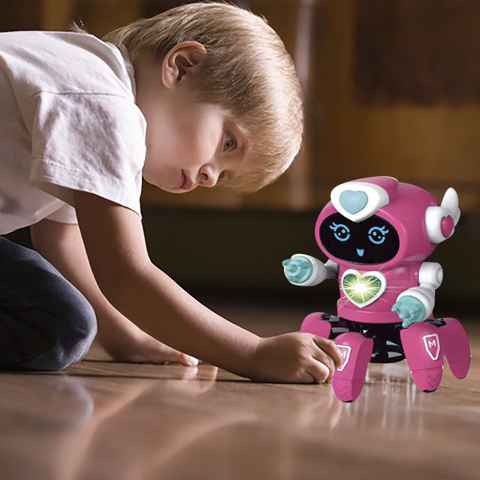 Xubinwww Six Robot Children's Intelligent Singing And Dancing Robot Boy And Girl Toys Alphabet Activity Hide And Seek Beehive Extra Large for Kids Hand Games for Boys Games for 2-4 Years Bottle