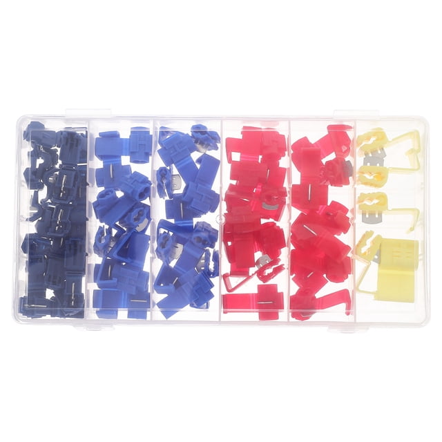 Shisuyan 65pcs Quick Splice Wire Connectors Kit Solderless Electrical Crimp Terminals T Tap Quick Disconnect Insulated Wire Connectors For Automotive Wiring