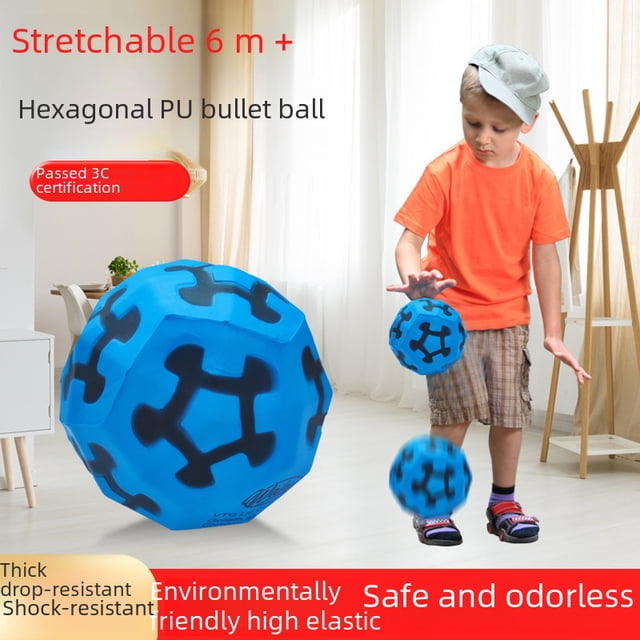 Red PU High-Elasticity Stress Relief Bouncy Ball – Durable, All-Age Fun Toy for Stress Management, Kids Play & Exercise – Lively Bouncing Experience, Long-Lasting Entertainment Tool (0013)
