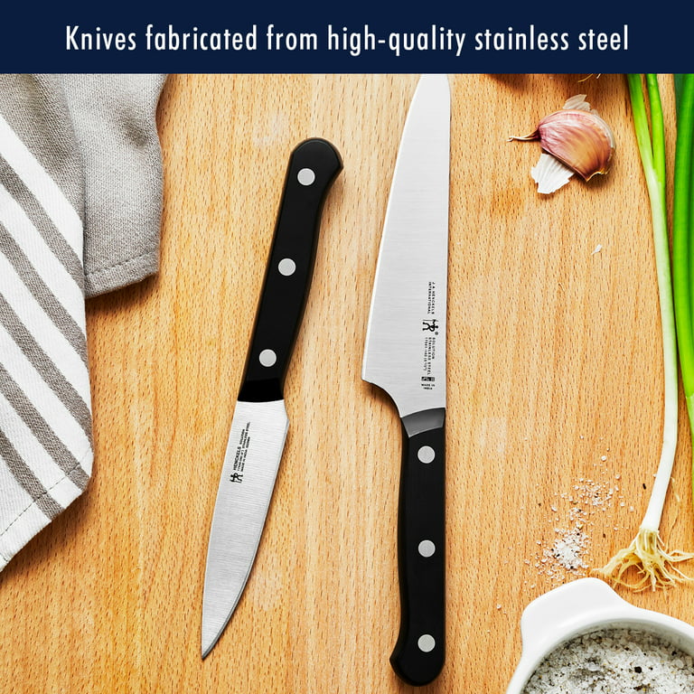 Henckels Graphite 20-pc Self-Sharpening Knife Set with Block, Chef Knife,  Paring Knife, Utility Knife, Bread Knife, Steak Knife, Brown