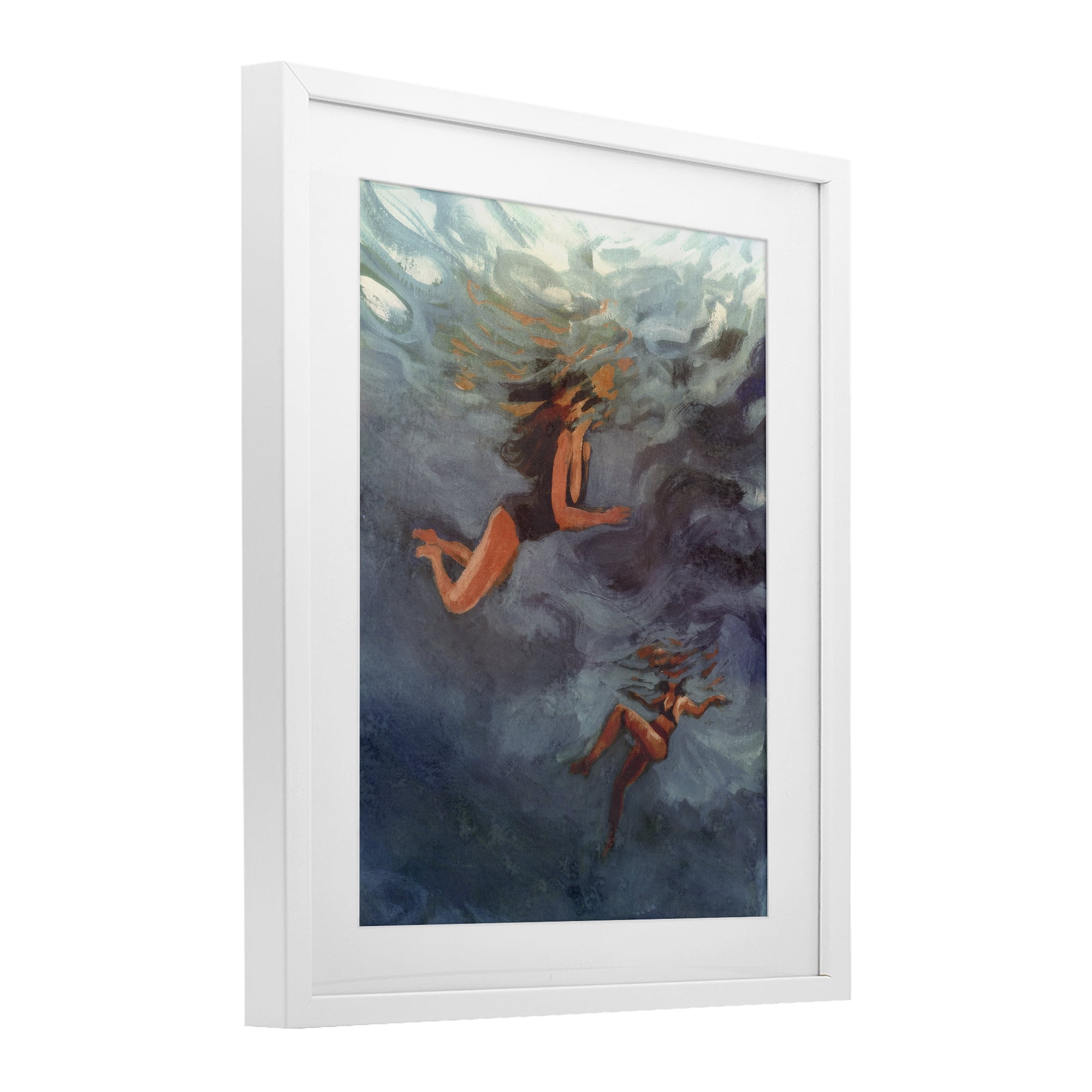 Stupell Industries Underwater Summer's Dance White Framed Print Under Glass, design by Victoria Barnes