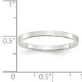 thumbnail image 7 of 14K White Gold 2mm Light Weight Flat Band Ring Size 14, 7 of 7