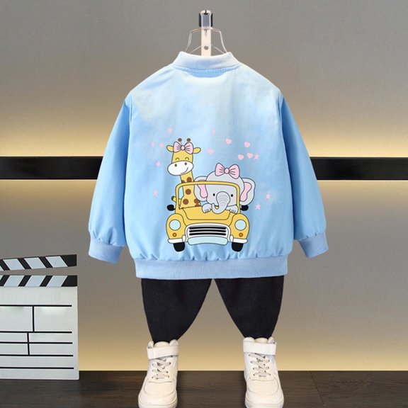 HOMADLES Jackets for Teen Boys Casual Long Sleeve Lightweight Outerwear Kids Zip Hooded Jacket Windbreaker Jacket Printing A: Blue 7 T