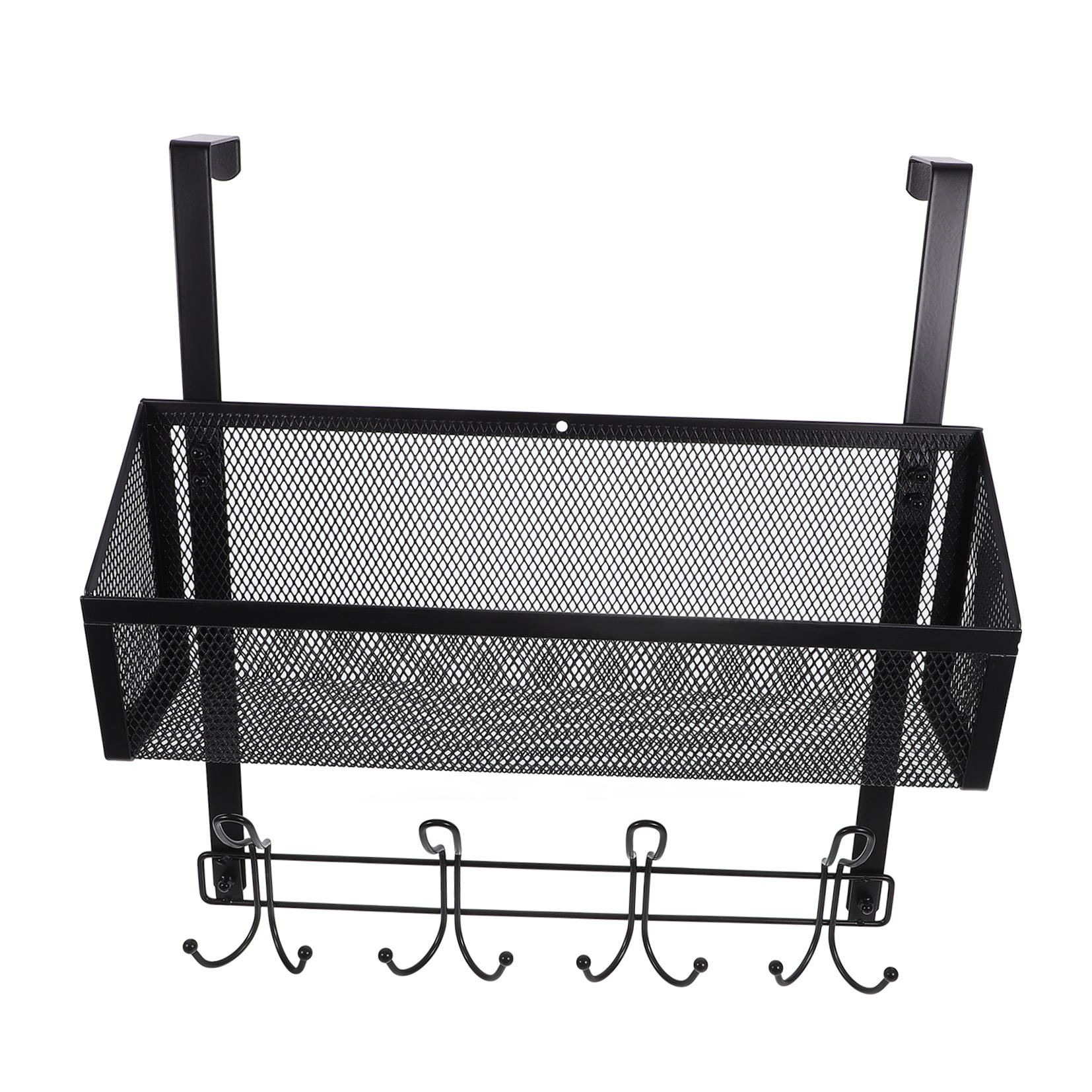 WHAMVOX Over the Door Organizer Bathroom Storage with Hooks over Door Vanity Organizer Door Hanging Basket for Bathroom Bedroom Kitchen Pantry Organization