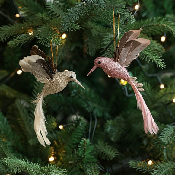 Oefntac up to 40% off Gifts Christmas Decor Christmas Tree Decorations Flying Birds Faux Flying Birds Gardening Tree Branches Decorative Props Decorations Birds Scene Hanging Decorations