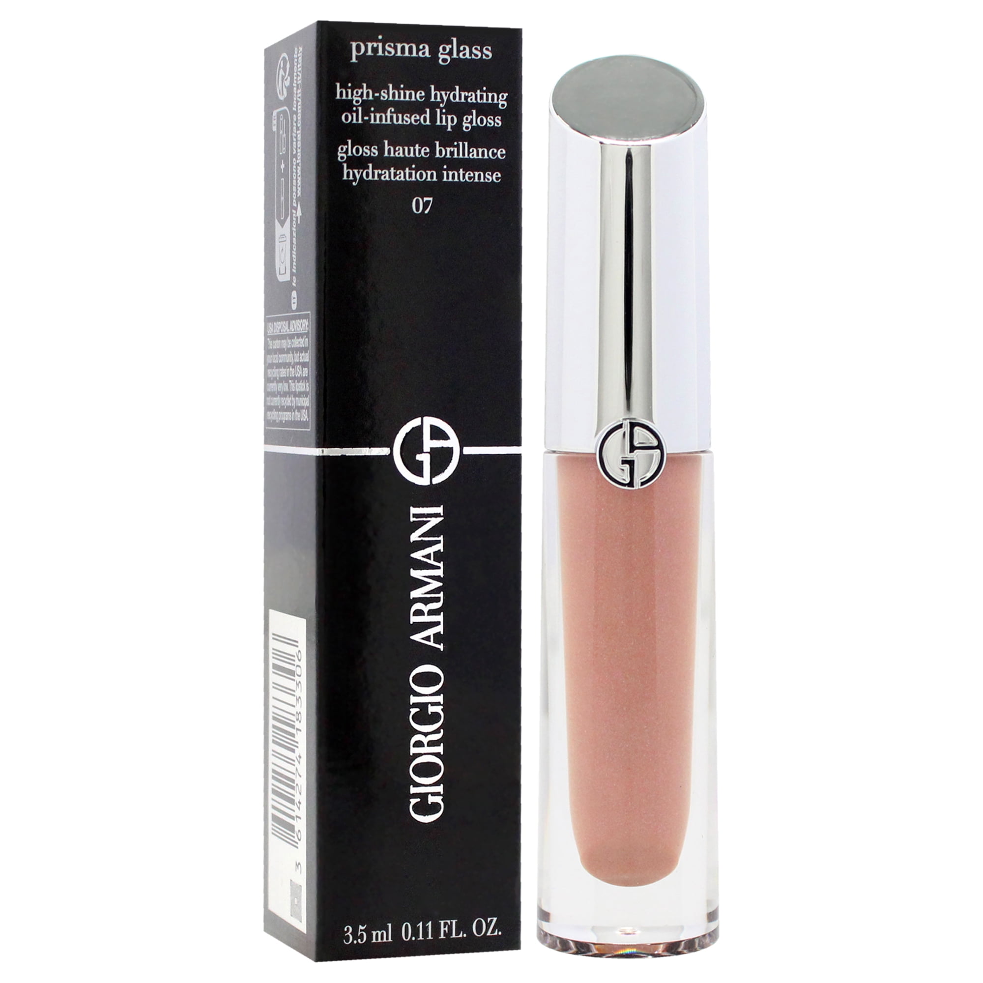 Giorgio Armani Prisma Glass Lip Gloss - 07 Nude Glow , 0.11 oz Lip Gloss