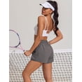 thumbnail image 4 of Pinspark Running Shorts for Women Quick Dry Gym Athletic Workout Shorts with Liner 2 Pockets Drawstring High Waisted Short, 4 of 7