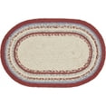 thumbnail image 2 of VHC Brands Celebration Dining Table Placemat, Braided Jute, Oval, Red Creme Blue, 10x15, 2 of 5