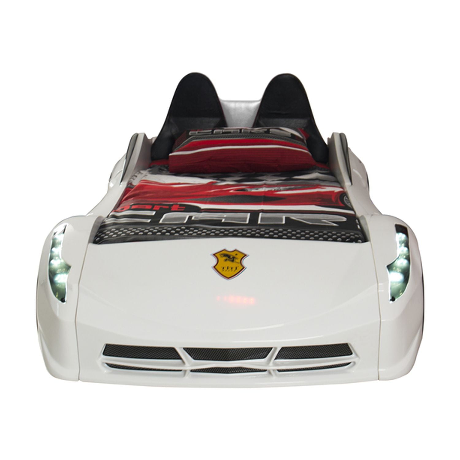 Titi Racer Modern Wood TT Twin Race Car Bed with Remote Titi Racer Modern Wood TT Twin Race Car Bed with Remote