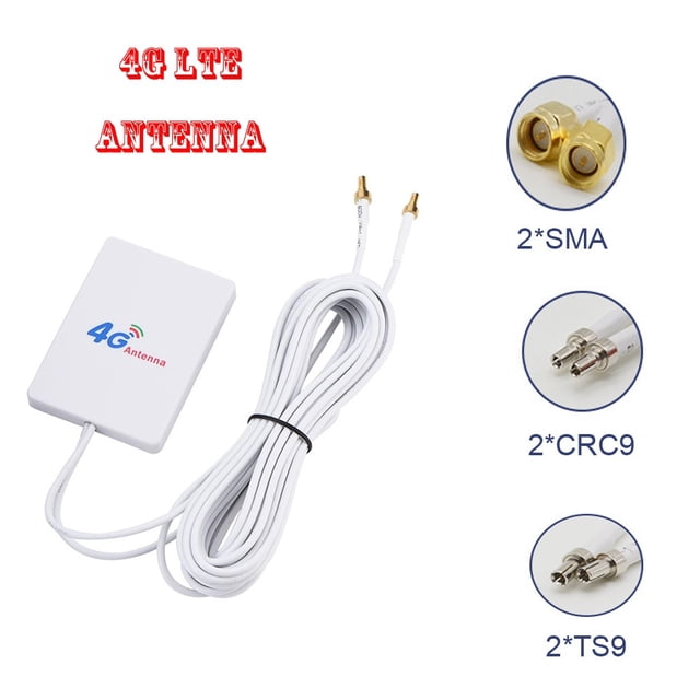 Antena LTE 3G 4G TS9 CRC9 SMA conector 4G LTE enrutador antena externa para Huawei 3G 4G LTE enrutador módem 2M Cable Tan Jianjun unisex
