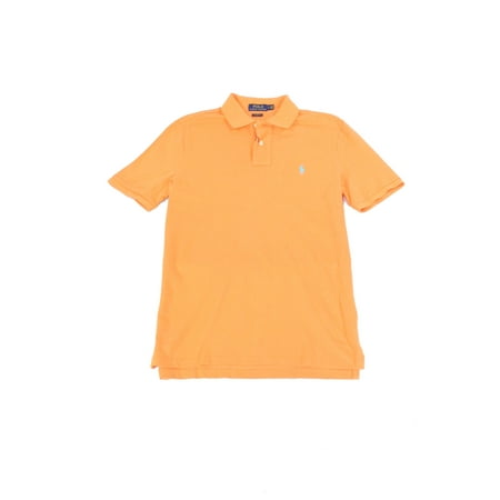 Polo Ralph Lauren Mens Pique Polo Shirt Small Classic Fit Orange S