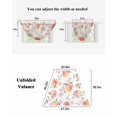thumbnail image 5 of Peach Sheer Waterfall Valance Curtains for Window, Spring Floral Green Leaf Botanical Pink Fruit Rod Pocket Sheer Topper Swag Curtains for Living Room, Kitchen 38.5"W x 47.2"L, 3 Panels, 5 of 7