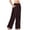 Brown, variant on Womens Wide Leg Yoga Pants High Waisted Side Slit Joggers Casual Loose Sweatpants With Pockets Patterned Pants