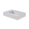 thumbnail image 3 of 30. in Stone effects Vanity Top in Snow White Apron with White Sink, 3 of 8