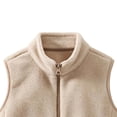 thumbnail image 3 of XUNKUSGA Boys Girls Polar Fleece Vest Casual Solid Color Stand Collar Full Zip Sleeveless Fleece Jacket Kids Lightweight Warm Fall Winter Layering Outerwear for Kids Toddler,Size 6-7 Years, 3 of 6