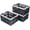Black+Gray, variant on 3-Pack Plastic Collapsible Storage Crates-30L,Foldable Plastic Crates for Storage (Black+Red)