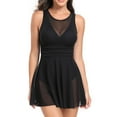 thumbnail image 1 of Gibobby Trajes de Baño para Mujer Nuevo traje de baño para mujer en Europa América deportes falda de malla de tamaño Bikini traje de baño(Negro,CH), 1 of 4