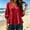 *Red, variant on ClodeEU Women's V Neck Puff 3/4 Sleeve Tiered Ruffle Peplum Blouse,Loose Solid Babydoll Casual Top Army Green,Women's Plus L